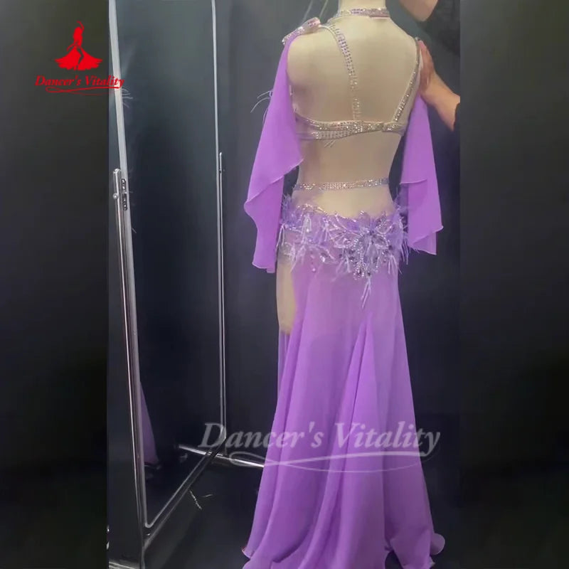 BellyDance Suit Women Customized High-end Luxury Performance Costume Oriental Dance Competition Clothing Dance's Vitality