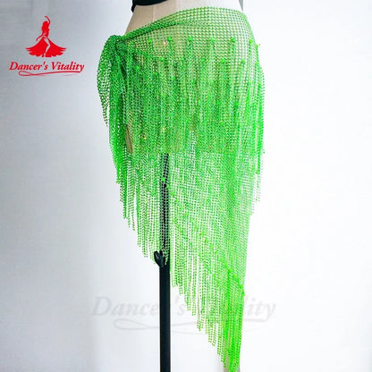 Belly Dance Costume for Women Full AB Stones Oriental Waist Chain Tassel Buttocks Scarf Skirt Female Belly Dancing Hip Scarf