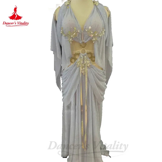 Belly Dance Performance Costume Suit for Women AB Stones Bingbing Oriental Competiton Suit Custom Adult Child Belly Dance Outfit