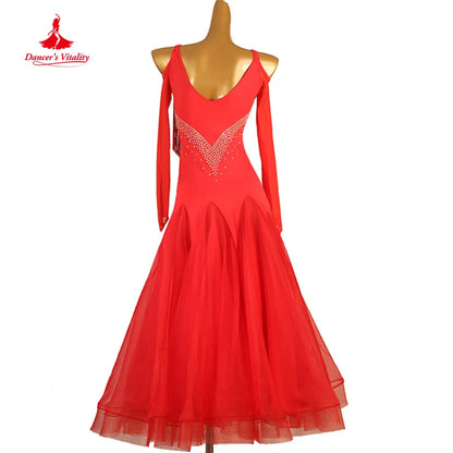 Ballroom Dance Competition Dresses Women Customsized High-end Waltz Social Dancing Performance Clothing Modern Dancing Costume