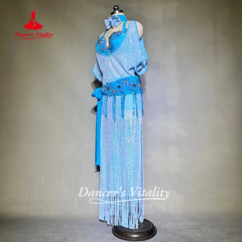 Belly Dance Performance Costumes for Adults and Children Customized Shaabi Baladi Saidi Competition Clothing Dance's Vitality