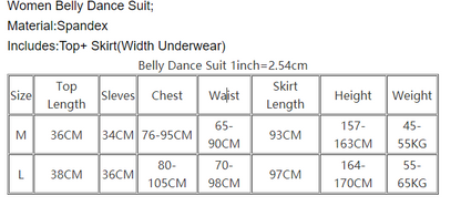 Belly Dance Clothes for Women Belly Dancing Half Sleeves Top+spandex Skirt 2pcs Oriental Dance Costumes Indian Dress Skirt Wear