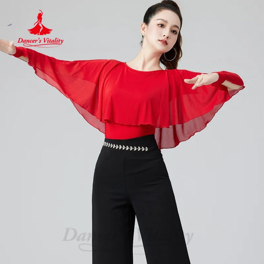 Latin Dance Tops Women Customized Elegant and Comfortable Practice Top Adult Tango Chacha Samba Professional Training Clothing