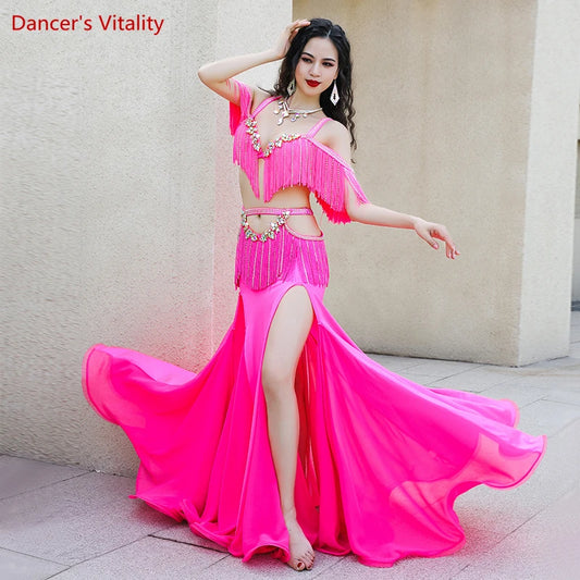 bellydance costume luxory cusomzied belly dancing performance bra+long skirt 2pcs women adult children Oriental Dance Clothing