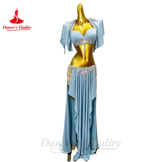 Belly Dance Costumes Set for Women Bra+long Skirt 2pcs Customsized Adult Children Oriental Belly Dancing Performance Wear Outfit