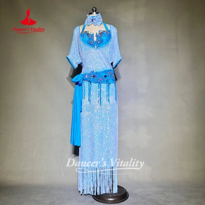 Belly Dance Performance Costumes for Adults and Children Customized Shaabi Baladi Saidi Competition Clothing Dance's Vitality