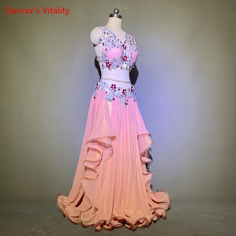 Belly Dance Suit Diamond-Studded Bra Big Swing Skirt Performance Set Profession Custom Adult Child High-end Competition Clothing