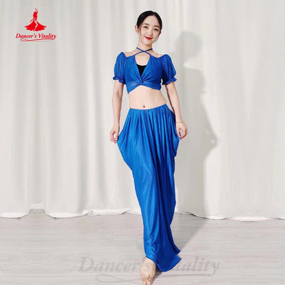 Belly Dance Practice Clothes Women Mesh Sexy Sleeveless Printing Training Outfit Girl's Oriental Belly Dancing Dresses