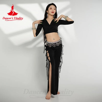 Bellydance Clothing Customized Long Sleeved Top+Light Luxury Diamond Pants Oriental Dance Professional Performance Clothing