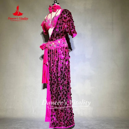Belly Dance Costumes for Adults and Children Customized Shaabi Baladi Saidi Competition Performance Clothing Dance's Vitality