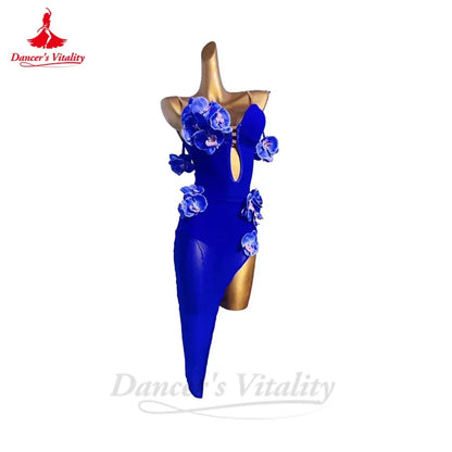 Latin Dance Dresses for Women Customsized Rumba Chacha Tango Performance Costume Skirt Adult Children Latin Dancing Wear Dresses