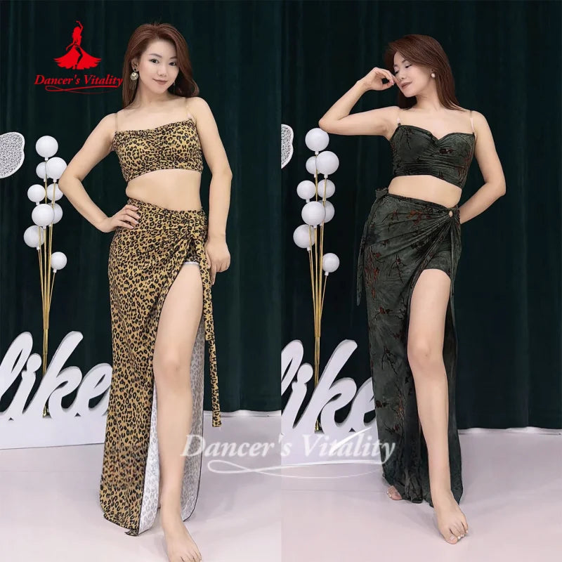 Belly Dance Costume Oriental Dance Sexy Leopard Print Practice Outfit Women's Dancer Dancing Class Clothing Dancer's Vitality