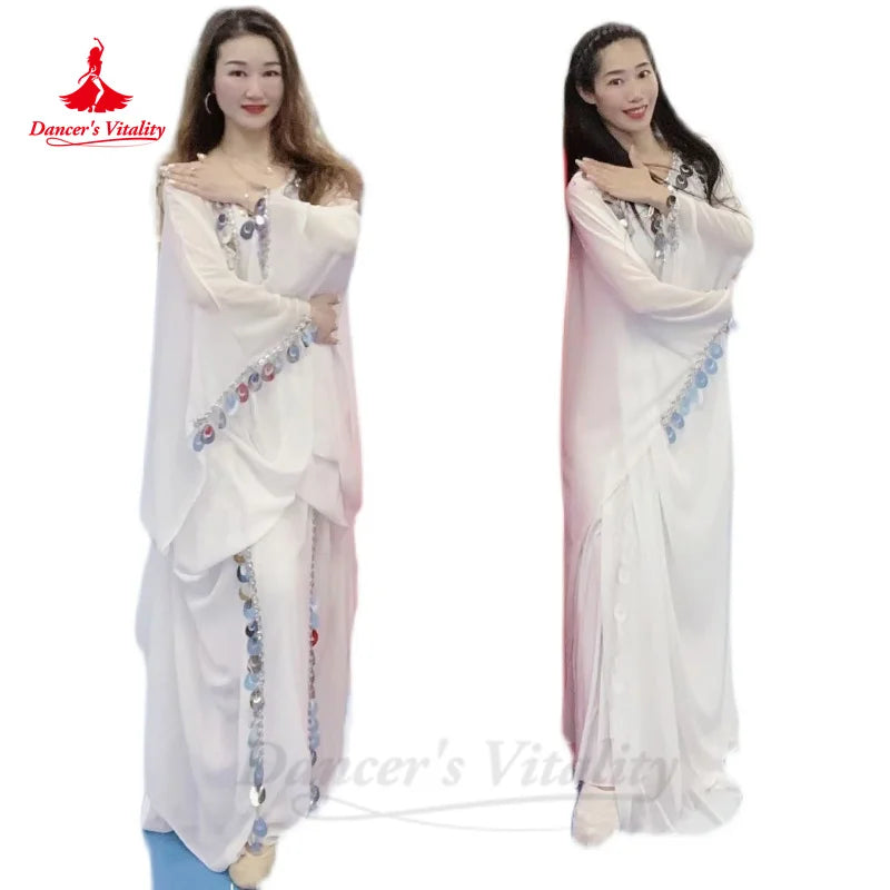 Belly Dance Performance Robe Customsized Adult Child Chiffon Sequins Shaabi Baladi Competiton Costume for Women Bellydance Suit