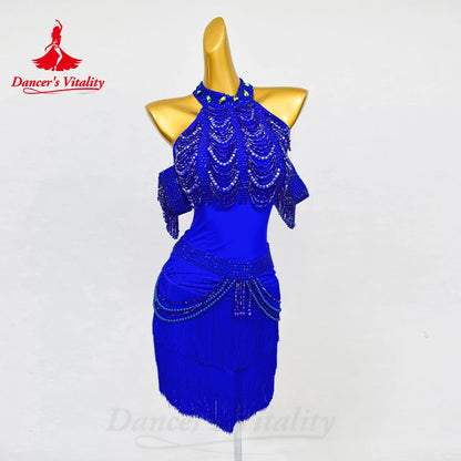 Ballroom Dance Competition Dresses Women Customsized Rumba Chacha Performance Professional Clothng Moder Latin Dancing Dresses