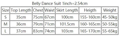 Belly Dance Performance Suit for Women Oriental Sleeveless Top+gloves+skirt 4pcs Girl's Belly Dancing Professional Clothing Set