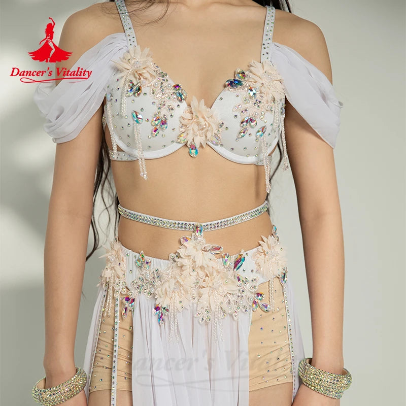 Belly Dance Costumes Set for Women Tassel Robe+bra Custom Adult Children Shaabi Balady Saidy Performance Wear Outfit