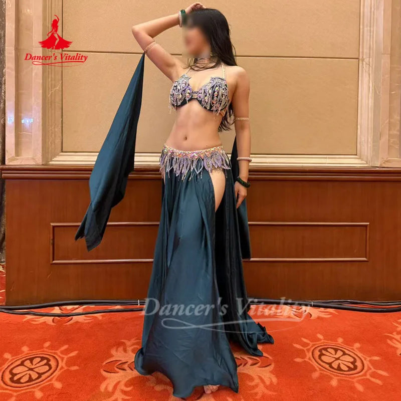 BellyDance Outfit Women Customized High-end Luxury Performance Costume Oriental Dance Competition Clothing Dance's Vitality