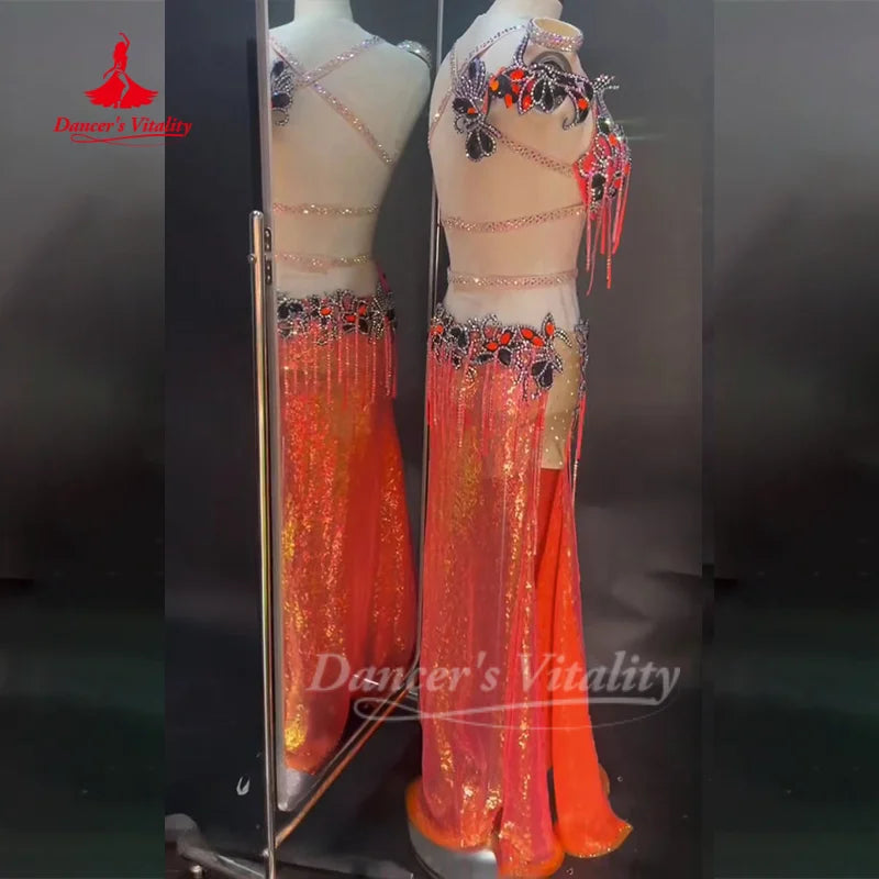 BellyDance Outfit Women Customized High-end Luxury Performance Costume Oriental Dance Competition Clothing Dance's Vitality