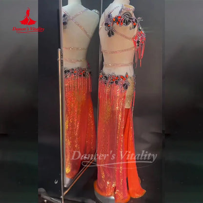 BellyDance Outfit Women Customized High-end Luxury Performance Costume Oriental Dance Competition Clothing Dance's Vitality