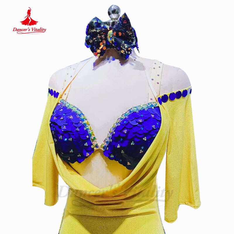 Belly Dance Performance Robe for Women Customized Baladi Shabby Saidi Robe Children Adult Belly Dance Folk Competition Ccostumes