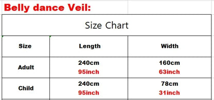 Belly Dance Costume Veil for Women Malaya Veils Oriental Dance Malaya Veils