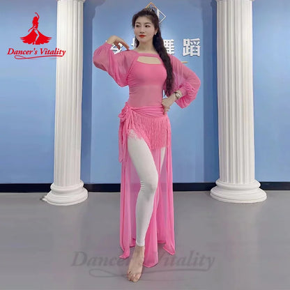 BellyDance Costumes Women's Customized Elegant Comfort Long Sleeved Chiffon Set Oriental Dance Professional Performance Clothing bellydance dress bellydance skirts bellydance costume set bellydance costumes for women bellydance bellydance costumes