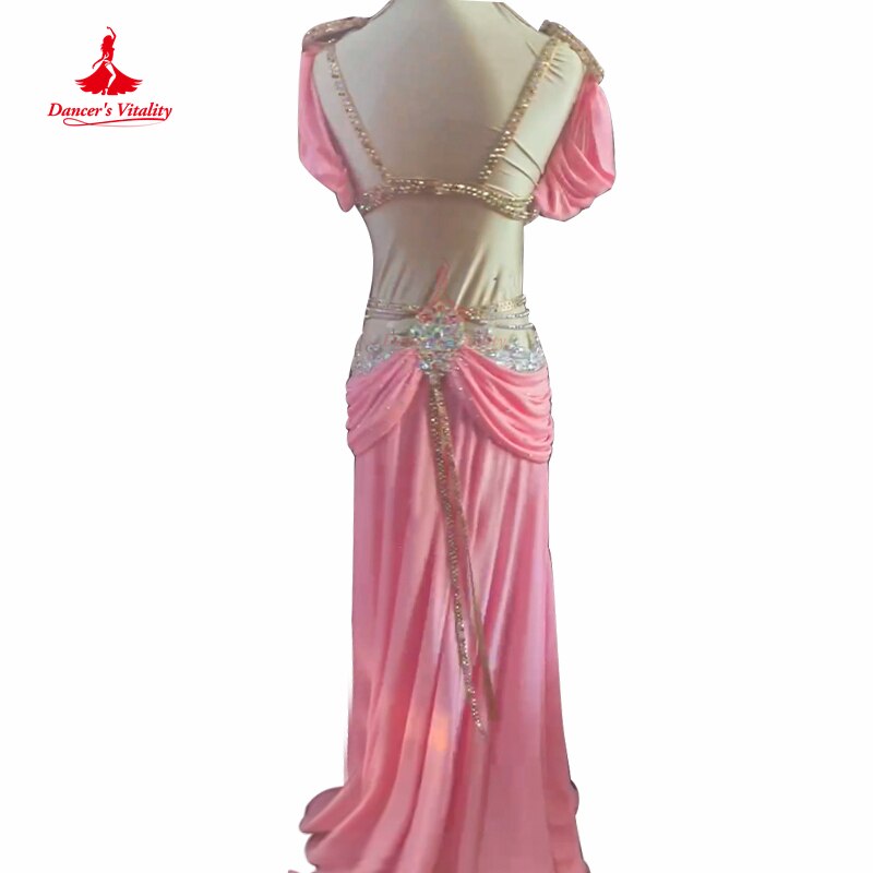 Belly Dance Competiton Costume Suit for Women Customzied Bra+split Skirt 2pcs Adult Children Oriental Belly Dancing Stage Wear