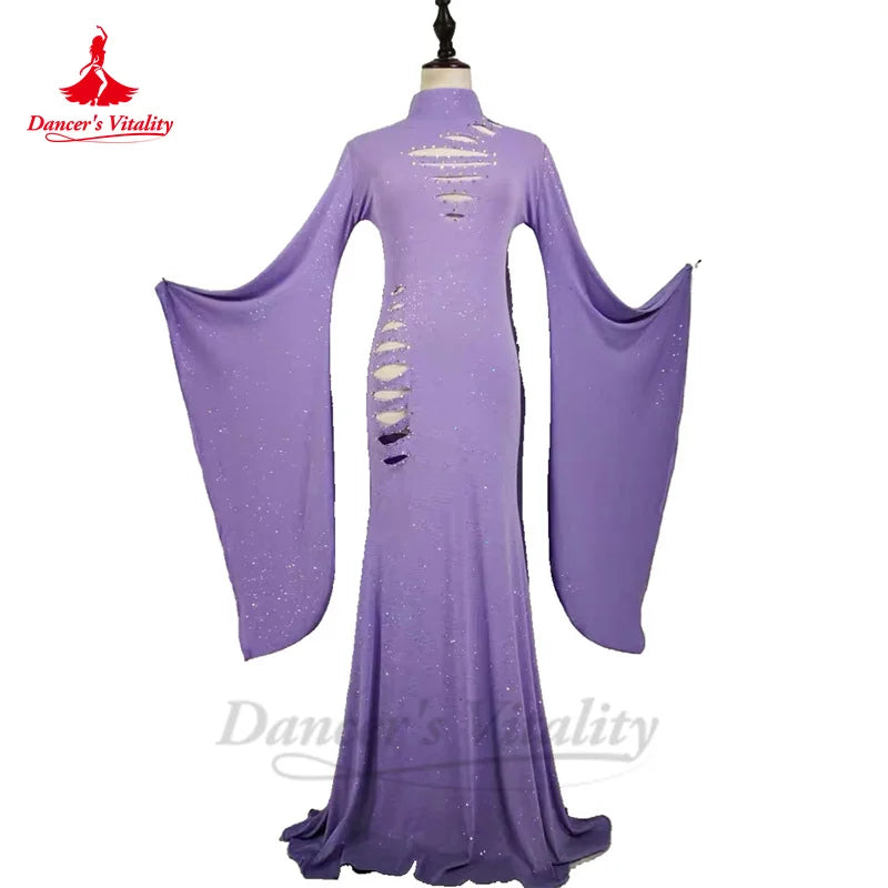 Belly Dance Performance Costume Set for Women Iraq Hair Flick Dress Kawleeya Competiton Clothing Adult Child Oriental Outfit