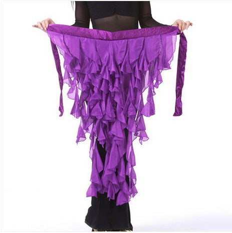 New style Belly dance costumes chiffon tassel belly dance hip scarf for women belly dancing belts 12 kinds of colors