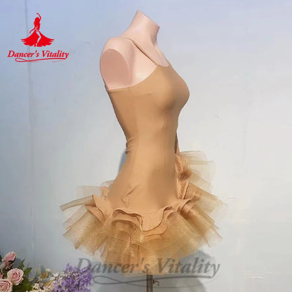 Latin Dance Costumes Women's Practice Clothes Customized Cotton Comfort Fishtail Skirt Chacha Samba Tango Performance Costume