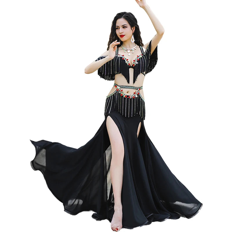 bellydance costume luxory cusomzied belly dancing performance bra+long skirt 2pcs women adult children Oriental Dance Clothing