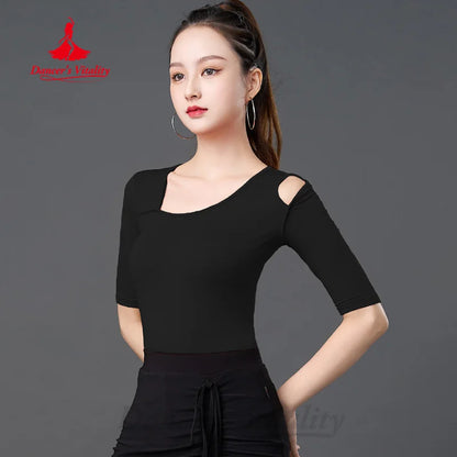 Latin Dancing Modern Dance Practice Tops Customized Comfortable Modal Top Women's Tango Chacha Samba Performance Clothing