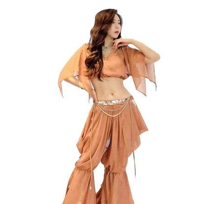 Belly Dance Costume Set for Women Cusomzied Adult Children Belly Dancing Performance Set Top+trousers 2pcs Oriental Dance Outfit