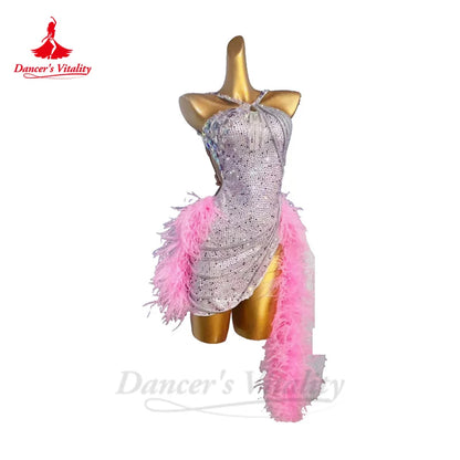 Latin Dance Performance Dress for Women Customsized Rumba Chacha Tango Competiton Clothing Adult Children Latin Dresses