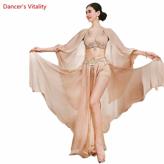 Belly Dance Performance Dress Senior Satin Bra+long Skirt 2pcs for Women Bellydance Competiton Costume Oriental Wear Outfit