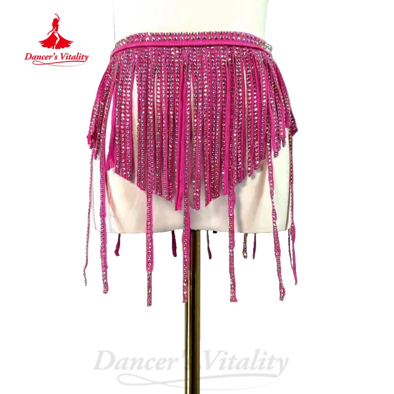 Belly Dancing Costume for Women Customized Senior AB Stones Tassel Hip Scarf Oriental Dance BellyDance Performance Belts