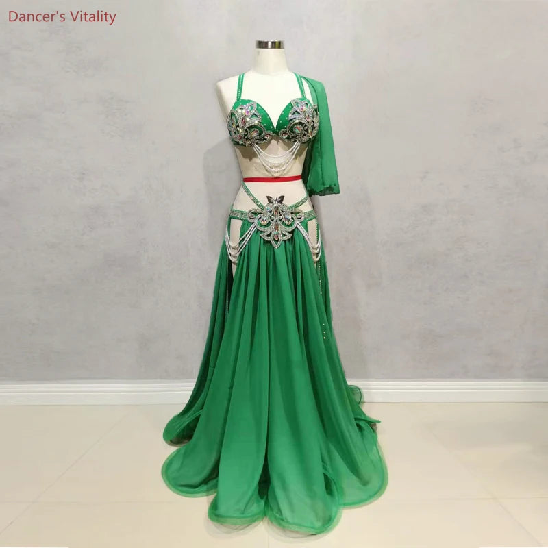 Belly Dance Competition Costumes Set for Women Belly Dancing Performance Clothing Suit Bellydance Suit Customize Oriental outfit