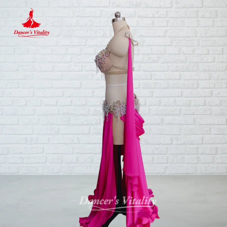 BellyDance Set for Women Customized High-end Luxury Performance Costume Oriental Dance Competition Clothing Dance's Vitality