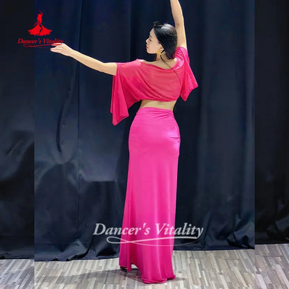 Belly Dance Practice Clothes Loose and Comfortable Top+sexy Long Skirt 2pcs Women's Oriental Dance Clothing Dancer's Vitality