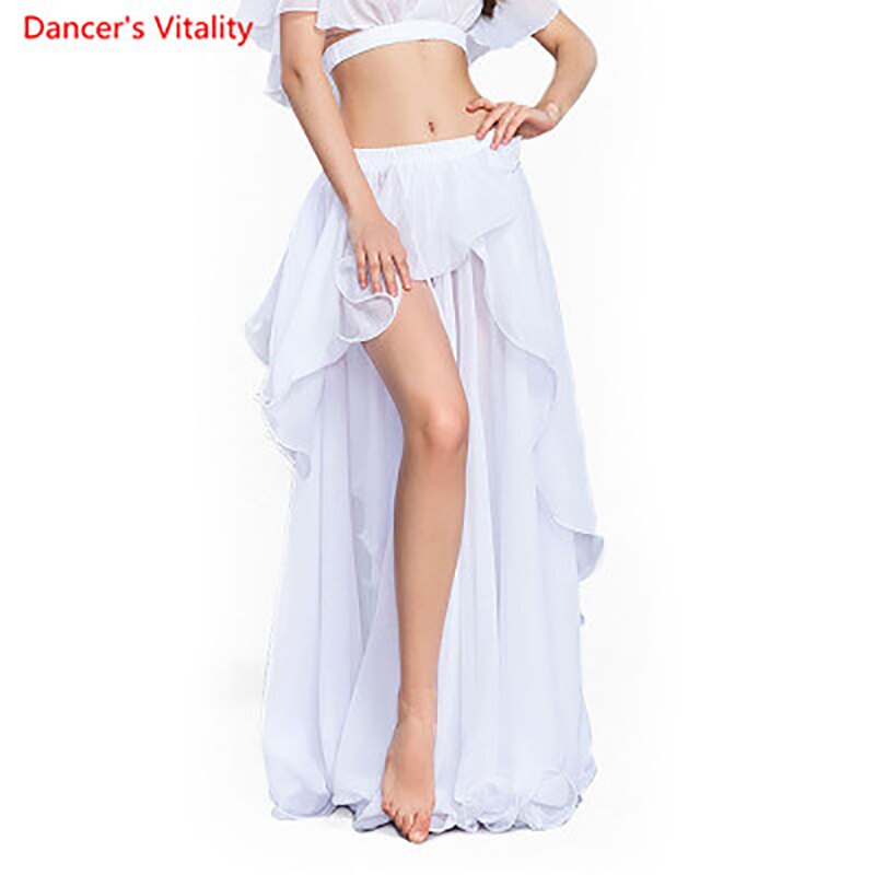 Professional Competition Sexy Chiffon For Women Belly Dance Skirt Maxi Costume Dancer Dress11 Color; Free Shipping