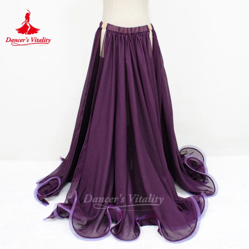 Bellydance Costumes Customized Sexy Split Chiffon Long Skirt Adult Children Oriental Dance Professional Performance Clothing