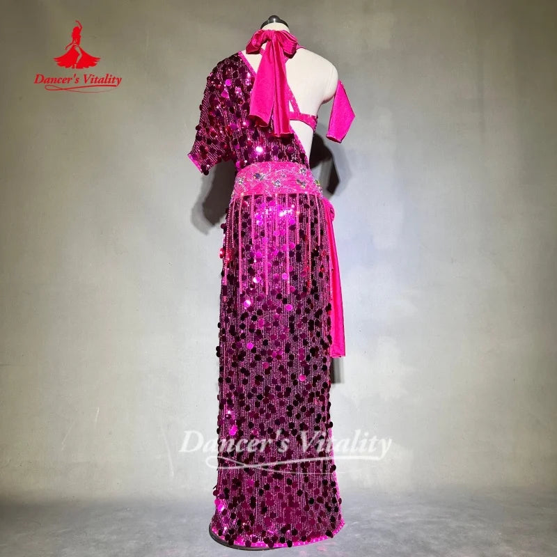 Belly Dance Costumes for Adults and Children Customized Shaabi Baladi Saidi Competition Performance Clothing Dance's Vitality