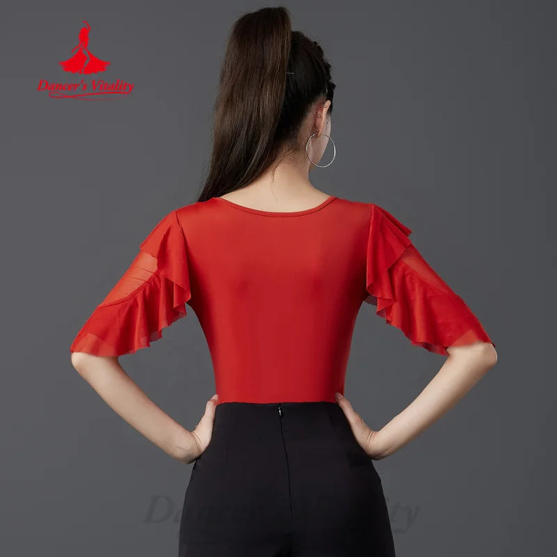 Modern Dancing Latin Dance Clothing Women's Tango Chacha Samba Professional Practice Clothes Social Dance Training Clothing