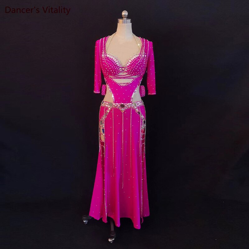 Belly Dance Professional Clothes for Women Belly Dancing Competition Dress Cusomzied Children Baladi Shaabi Bra Robes Oriental