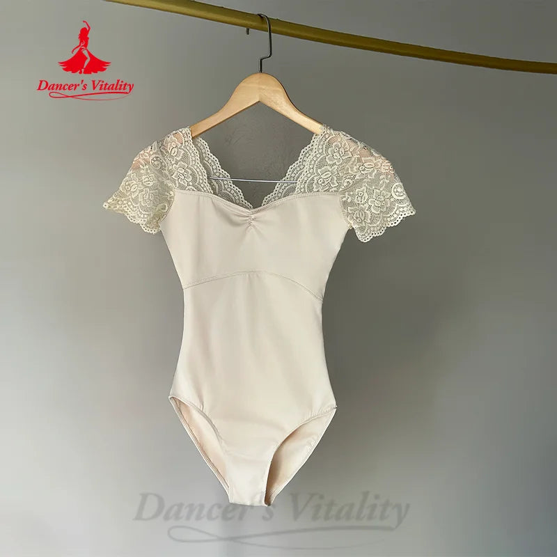 Ballet Training Clothing Customized Short Sleeved Lace Summer Girls' Practice Clothes Women's Dance Yoga Gymnastics Costumes