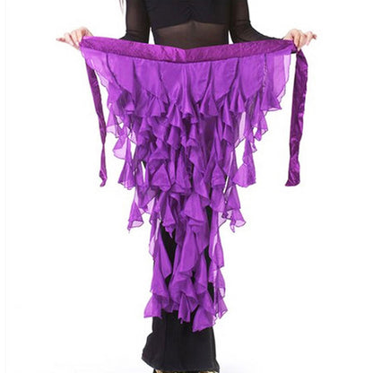 New style Belly dance costumes chiffon tassel belly dance hip scarf for women belly dancing belts 12 kinds of colors