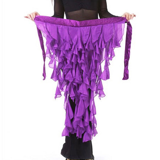 New style Belly dance costumes chiffon tassel belly dance hip scarf for women belly dancing belts 12 kinds of colors