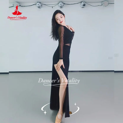 Belly Dancer Costume Women's Sexy Slimming Slant Shoulder Dress Adult Oriental Belly Dancing Practice Dresses Dancer's Vitality