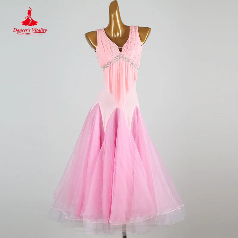 Ballroom Dance Competition Dresses Women Customsized Waltz Performance Professional Clothing Adult Children Modern Dancing Dress