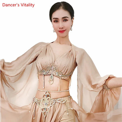 Belly Dance Performance Dress Senior Satin Bra+long Skirt 2pcs for Women Bellydance Competiton Costume Oriental Wear Outfit